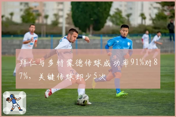 拜仁与多特蒙德传球成功率91%对87%，关键传球却少5次