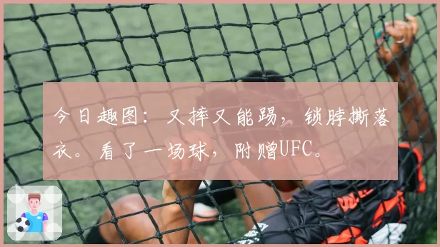 今日趣图：又摔又能踢，锁脖撕落衣。看了一场球，附赠UFC。
